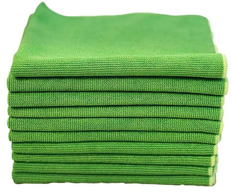 Generisch KARVERS Mikrofasertücher 10er Set, 40x40cm, 430 GSM, Universaltücher, Reinigungstücher, Geschirrtücher, Wiederverwendbar für Haus, Fenster, Auto