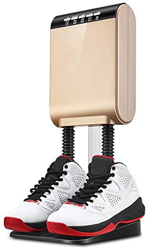 MRKU Sèche-Bottes, sèche-Chaussures, sèche-Gants, Chauffe-Bottes avec souffleur de Chaleur, Tuyau réglable Portable et minuterie, Conception rétractable, séchage Rapide, 48 x 28 x 19 cm, doré