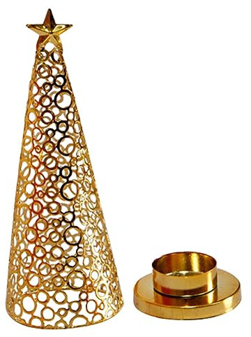 GAROZATION Weihnachts Teelichthalter Aus Metall Fünf Stern Kerzenhalter in Sternform Große Weihnachtsbaum Dekoration Für Esstisch Und Festtag
