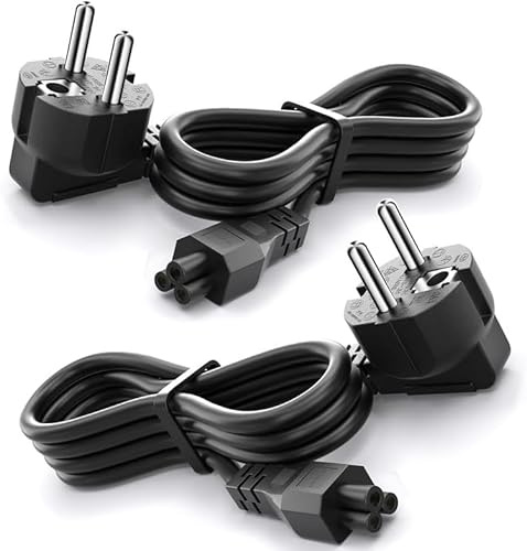 (2 Stück) 6Fuß Langes Drucker Netzkabel, 3-poliges Mickey Mous AC Netzkabel für Epson Drucker WF-2830, WF 7840, WF 4740, WF 4830, WF 2850, ET 4750 Stromkabel (IEC320 C5 auf NEMA 5-15P)