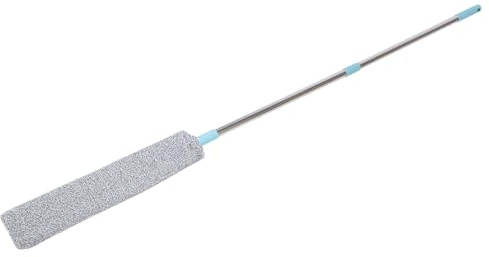 Plumeau Lavable Extra Long pour Nettoyer sous Sofa et Table | PP et Fibre Fine, Manche Antidérapant en Acier Inoxydable, les Interstices et Recoins