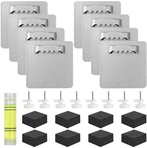 Lot de 8 crochets autocollants en acrylique Dibond pour photos lourdes, suspension en aluminium Dibond extra puissant, jusqu'à 2 kg