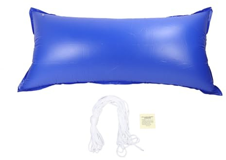 Cuscini in piscina per piscine fuori terra, 3,9 x piscina di nuoto di cuscini di equalizzatore di ghiaccio per chiusura del kit invernale, cuscino per aria tollerante a freddo in