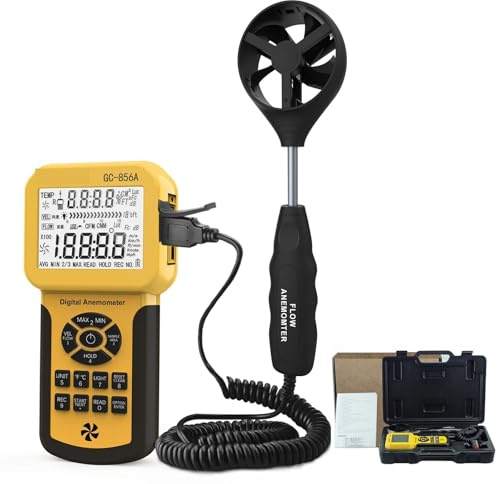 Digital Wind Speed Air Volume Meter Anemometer USB/Handheld with Data Logger and Carry Case