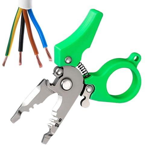 GTFYUDGH Pelacables | Alicates Multifunción para Pelar Cables,Kit Eléctrico con Corte Crimpado División Cizallado Sujeción Enrollado | Uso Doméstico y Mantenimiento