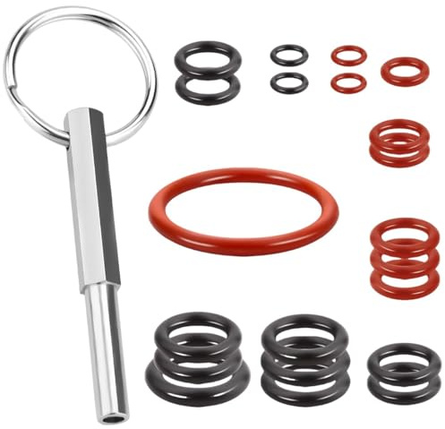 ZYNCUE 22 PCS Silicone O-Rings and Oval Head Key Tool for Coffee Machine Repair, Compatible with C/E/ENA/F/J/S/Z/X & Cappuccino Maker Series