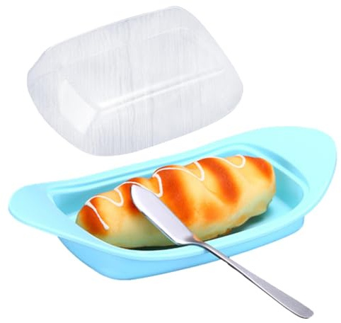 Mantequilla Con Tapa - En Forma De Con Cuchillo,Mantequilla Para El Almacenamiento En La Encimera,Para El Hogar Granja Restaurante Desayuno Regalo