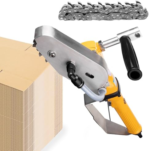 Máquina peladora de papel industrial neumática, decapador de residuos de cajas de cartón de velocidad ajustable, cortador de borde de cadena de acero de aleación, herramienta eficiente de corte de