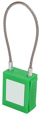 ZAICOLER Steel Safety Padlock Premium Material Lockout Tagout Cable Lock for Equipment Maintenance, Ideal for Enterprise Management 85mm Shackle 2 Key (Green)