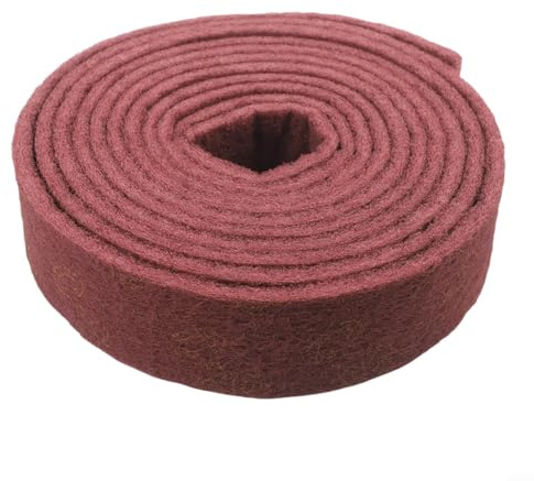 Rotolo di spugna abrasiva per la pulizia della cucina, in nylon resistente abrasivo per pentole, stufe, piatti, verde o rosso, 5,7 m x 7 cm (rosso, 6 m x 7,5 cm)