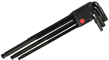 Tournevis, écrou, pilotes et pilotes de Socket Boule End Hex Clé mâle coudée 9 PC Ensemble de 1,5–10 mm