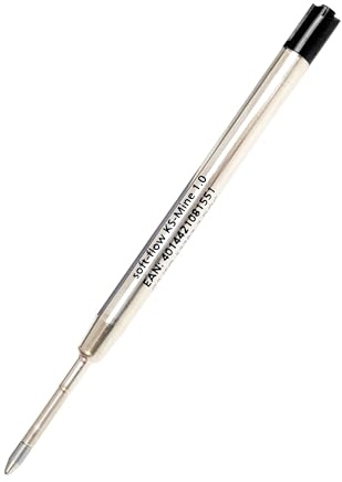 ONLINE 40084/3 Soft-Flow Kugelschreiber Ersatzmine, Großraum Mine mit Spezial-Soft-Paste, Strichstärke M (medium), dokumentenecht, 1 Stück, Kugelschreibermine in schwarz