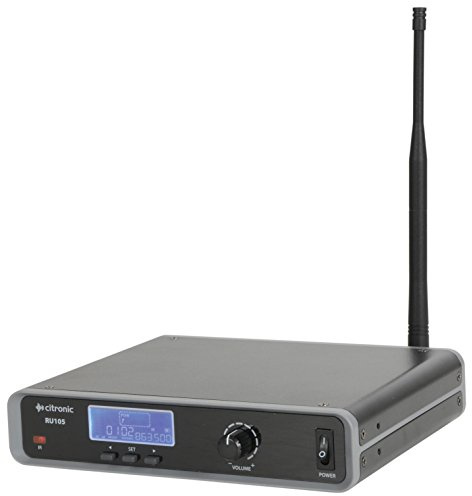 citronic Ru105-N Uhf - Sistema de micrófono inalámbrico de 16 canales para el cuello/clip de corbata