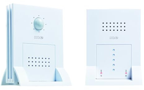 m-e Rilevatore di passaggio radio, rilevatore di movimento, campanello di ricarica, allarme 100 m, portata 140°, angolo di rilevamento regolabile