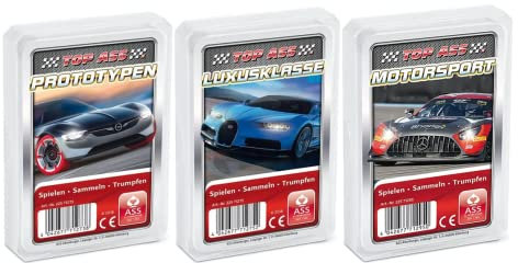 AssAltenburger 3-er Set Quartettspiele/Quartett Karossen bestehend aus 1. Motorsport - 2. Luxusklasse - 3. Prototypen