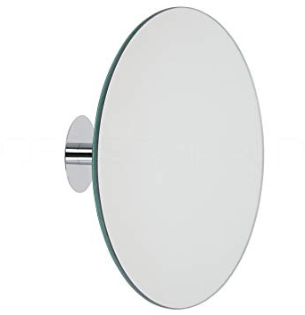 DEUSENFELD KKR10 - Klebespiegel Kosmetikspiegel selbstklebend, Schminkspiegel, Rasierspiegel zum Kleben, 10-Fach Vergrößerung, Kugelgelenk, Ø 20cm, rund, Rahmenlos, mit 3M VHB Klebepads