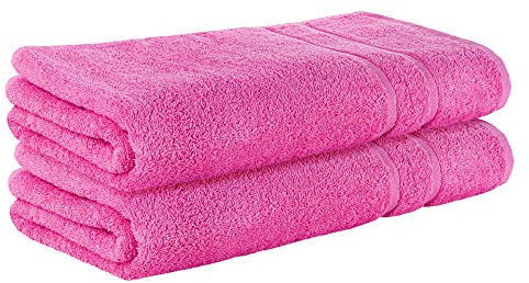 StickandShine 2er SET Premium Frottee Saunatuch 80x200 cm in pink in 500g/m² aus 100% Baumwolle