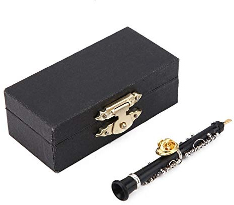 Spilla Oboe, Vintage Mini Strumento Musicale Artigianato Abbigliamento Decorazione Risvolto Alla Moda Con Custodia Strumenti Foderata In Velluto Scatola Immagazzinaggio Per Regalo Compleanno Regal