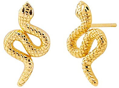 Boucle d Oreille Argent 925 Sterling, Boucles d'Oreilles Clous Serpent Boucles d'Oreilles pour Femme