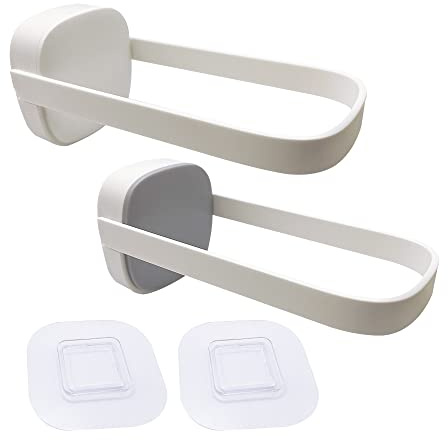 XINGSUI Organizador de perchas apilador, 2 soportes de almacenamiento portátiles para colgar ropa, ahorro de espacio, para organizar (blanco + gris)