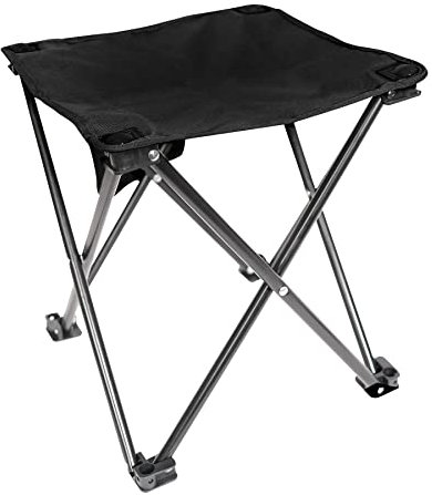 Rothco Faltbarer Campinghocker mit 4 Beinen – tragbarer Campinghocker mit Tragetasche zum Wandern, Angeln und mehr – Schwarz