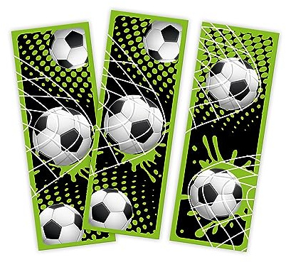 Minkocards 12 Lesezeichen Fussball Fußball Mitgebsel für Kindergeburtstag Jungen Gastgeschenke für Jungsgeburtstag Jungen