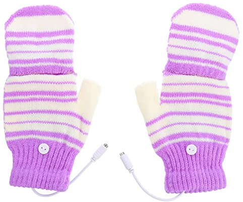 Amosfun 3 Paare USB beheizbare Handschuhe wiederaufladbare Batterien handwärmer Handschuhe warme beheizte Fäustlinge beheizbare Damen wiederaufladbar Sport