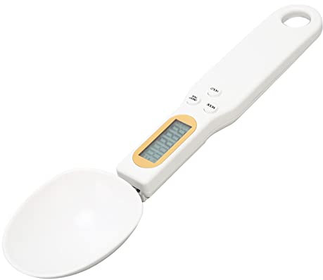 flexman Digitale Löffelwaage 500 G/0,1 G, Elektronische Lebensmittelwaage mit G Oz Gn Ct 4 Einheiten, Hochpräzise Küchen Messlöffel Lebensmittelwaage für Mehl, Butter, Sahne, Speiseöl, Hundefutter