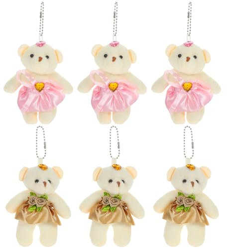 TOYANDONA 12 STK Hochzeitsbär Kuchendekorationen Abschluss Bär Plüschbär für Hochzeitsdekoration Plüschbär für Brautstrauß Hochzeitsdekorationen Ornament Bärenpuppen Zubehör