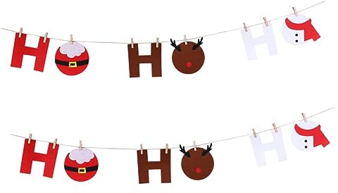 PLAFOPE 2stücke Weihnachtsbanner Set Teiliges Nonwovens Banner Für Festliche Geburtstags Und Weihnachtsfeiern Als Foto-requisiten Und Dekorationen