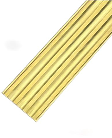 Nez de Marche Escalier Bande de Transition Antidérapante en Laiton, Garniture de Bord de Nez de Marche Intérieure et Extérieure, Protecteur D'escalier pour Revêtement de Sol en Vinyle/Marches en Bois