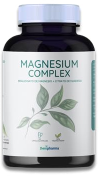 Bisglicinato de Magnesio Alta Absorción 800mg + Citrato de Magnesio- Soporte Sistema Nervioso, Músculos, Huesos - Reduce Cansancio - 120 Cápsulas - Suplemento Natural | DENIPHARMA