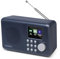 DAB-Radio mit Farbdisplay I DAB+ Tragbares Bluetooth-Radio I Digitale Radios mit Netzanschluss I UKW, 80 Speicherplätze, Kopfhöreranschluss I Küchenradio, Radiowecker I LEMEGA DR3P Dunkelgrau