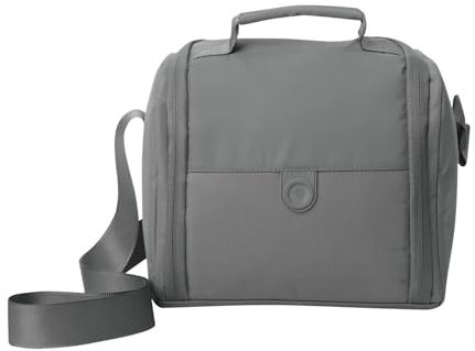 TOTTO - Bolsa Térmica Porta Alimentos 9 L, Modelo Tacoa, 19 x 21 x 23.5 cm, Bolsa Comida Trabajo con Tupper, Apertura 180º, Asa y Correa Ajustable, Pasador para Mochila Ruedas, Color Monument Gris