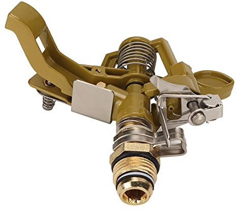 Cabezal de aspersor resistente con rosca exterior G1/2, cabezal de aspersor de riego, rotación automática de 360 grados, alcance de 15 m para césped, patio y