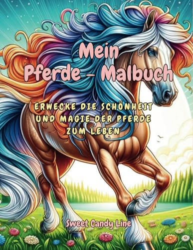 Malbuch - Pferde & Ponys - Kreatives Lernen und spannende Rasse-Fakten: 58 Seiten voller atemberaubender Ausmalbilder - sowie 4 spannende Rätselseiten ... die Schönheit und Magie der Pferde zum Leben!