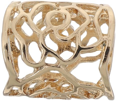 WRITWAA Anneau de Foulard Élégant et Créatif Accessoire de Mode Motif Rose Boucle de Châle Creuse en Alliage Doré pour Anniversaire pour Écharpe et Châle