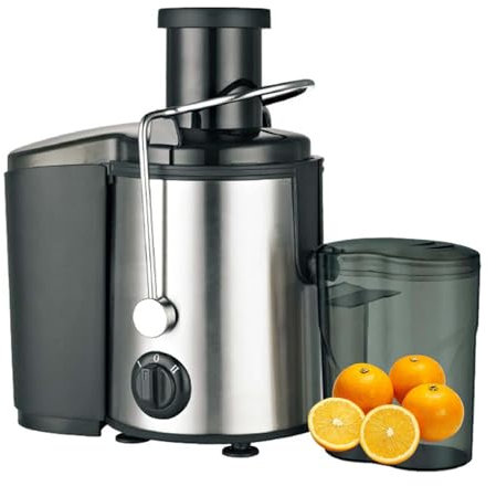 Estrattore di succo d'arancia elettrico da 800 W, centrifuga con tramoggia di alimentazione larga 65 mm, per frutta e verdura intere, estrattore di succo con 3 velocità, facile da usare/pulire