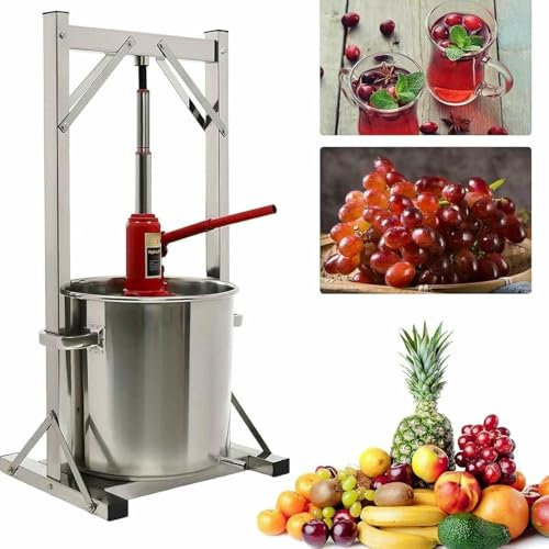 YYLHJW Pressa per Vino di Frutta, pressa Forniture per la vinificazione dell'uva con martinetto Idraulico, per Esterni, Cucina e casa (22L)