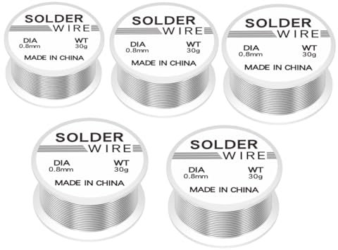 Kit d'outils de soudage industriel, fer à souder automatique multifonctionnel amélioré en 2025, rouille de soudure 3 en 1, contrôle thermique interne/externe (solder wire 5 pcs)