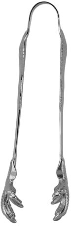 Tonga de Hielo de Acero Inoxidable Premium con Forma de garra: Cubo de Hielo Multifuncional Pulido a Mano, Pinzas para Servir Azúcar para el Hogar y Uso, y Diseño (Negro chapado)