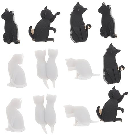 Didiseaon Marcadores Para Copas De Vino De Silicona Forma De Gato, 12 Piezas, Multicolor, Antideslizantes y Ecológicos, Para Fiestas y Cenas, Identificadores De Vasos De Vidrio Reutilizables