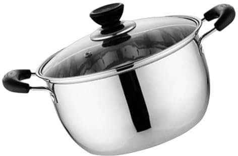 WATIIFUFU Pentola in Acciaio per Zuppa e Latte Pentola per Noodle Coreana e Cibo per Salse e Cucinare