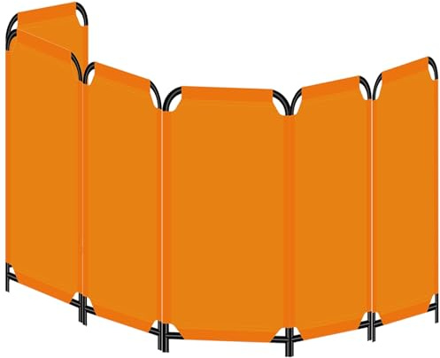 AMUFJJ 5 4 3 FT Welding Curtain Screens Flexible, Industrial Welding Screen Panel & Welding Spark Guard Barrier, Includes Welding Curtain/Fame/Lacing Tie(6 Panel,1.9x3.6ft/58x110cm)