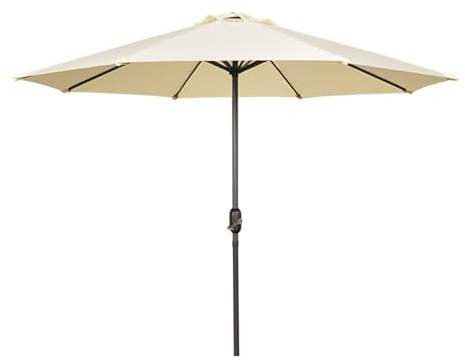 Sombrilla Terraza Exterior Sombrilla Parasol independiente para jardín y exterior de 300 cm (10 pies),grande para patio,mesa de mercado con manivela e inclinación,toldo redondo impermeable,d