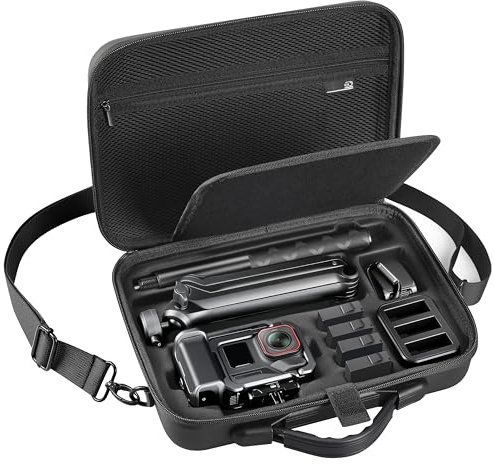 Funda de transporte para Insta360 Ace Pro 2 Xplorer Grip Kit Accesorios | Bolsa de viaje de almacenamiento para cargador de baterías Insta 360 ACE con soporte múltiple/palo selfie de 114 cm