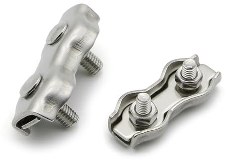 DZNDM0EVT Wire Rope Clamp Edelstahl-Drahtseilklemmen, Doppelgriffe, Kabelklemmen, Spannschloss, M2-M10, Kabel-Draht-Hardware-Befestigung, 1 Stück(M3 Fit 2 2.5mm)