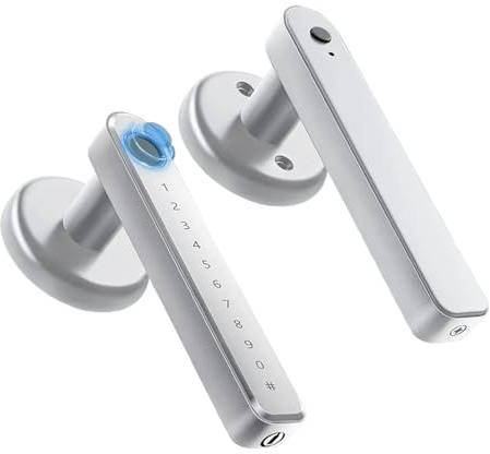 Digital Electronic Lock Smart Door Lock Smart Home Biometric Finrprint For Tuya Password Keyless APP Unlock Security(Bianco)
