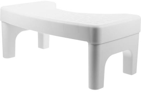 SOESFOUFU Sgabello per Wc Gradino Antiscivolo e Struttura Robusta in Plastica Spessa, Poggiapiedi Multifunzione per Uso Bagno e Supporto Adulti