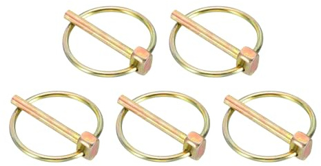 QUARKZMAN 5Pcs Perno A Sicurezza Con Ring (5/32 x 1-1/4) - Perni A Sicurezza Resistente Per Alberi Clip In Acciaio Al Carbonio, Per Trattori Agricoli Camion Tagliaerba Rimorchi